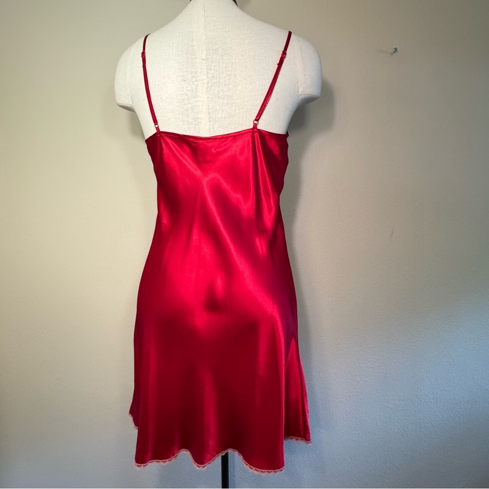 Gillian & O’Malley Red Silky Satin Lingerie Nightgown Size S - Picture 5 of 16